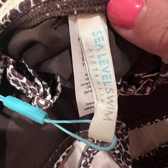 NWT Sea Level Swim Women’s Wild Cat Twist Front Tankini in Espresso in size US 4 - Picture 7 of 9